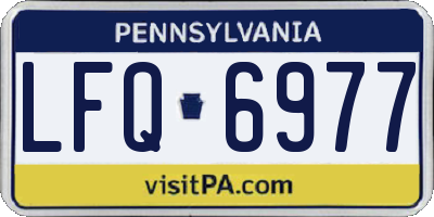PA license plate LFQ6977