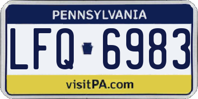 PA license plate LFQ6983