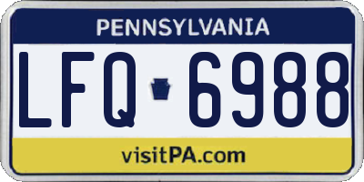 PA license plate LFQ6988