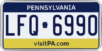 PA license plate LFQ6990