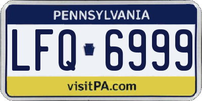 PA license plate LFQ6999