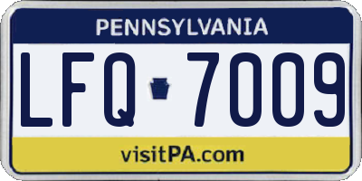 PA license plate LFQ7009