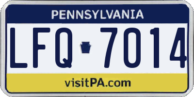 PA license plate LFQ7014