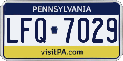 PA license plate LFQ7029