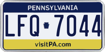 PA license plate LFQ7044