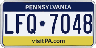 PA license plate LFQ7048