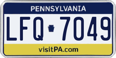 PA license plate LFQ7049