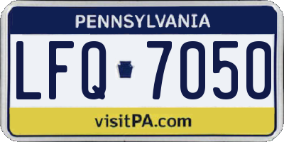 PA license plate LFQ7050