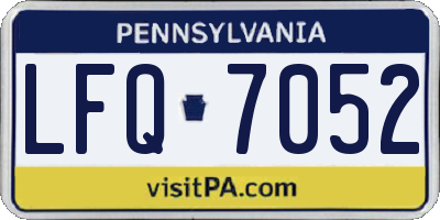 PA license plate LFQ7052