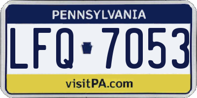 PA license plate LFQ7053