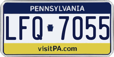 PA license plate LFQ7055