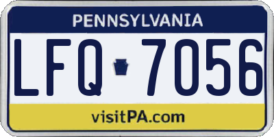 PA license plate LFQ7056