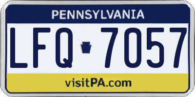 PA license plate LFQ7057