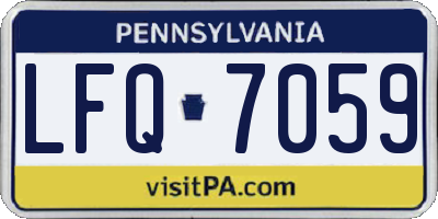 PA license plate LFQ7059