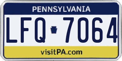 PA license plate LFQ7064