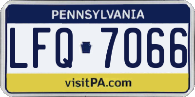 PA license plate LFQ7066