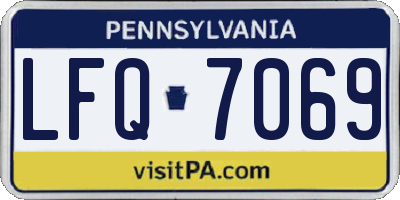 PA license plate LFQ7069