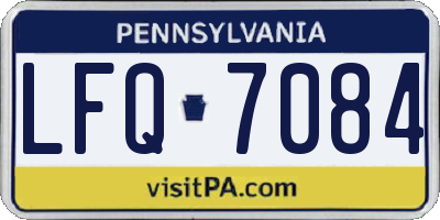 PA license plate LFQ7084