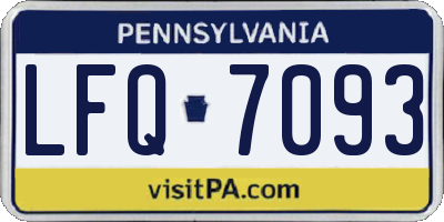 PA license plate LFQ7093