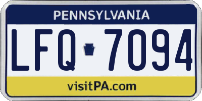 PA license plate LFQ7094