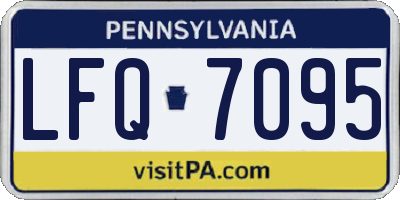 PA license plate LFQ7095