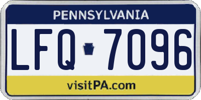 PA license plate LFQ7096