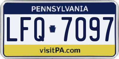 PA license plate LFQ7097
