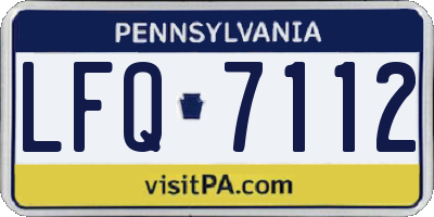PA license plate LFQ7112