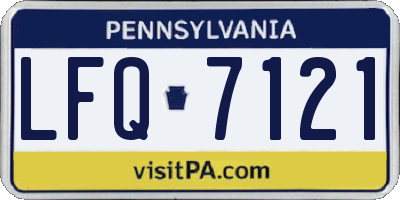 PA license plate LFQ7121