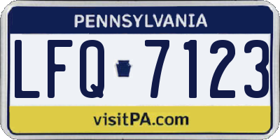 PA license plate LFQ7123