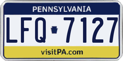 PA license plate LFQ7127