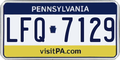 PA license plate LFQ7129