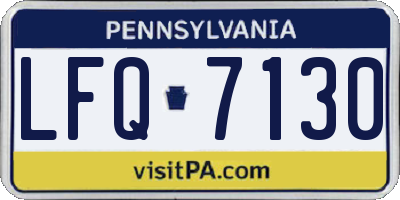 PA license plate LFQ7130