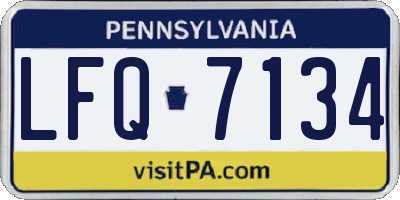 PA license plate LFQ7134