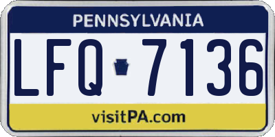 PA license plate LFQ7136