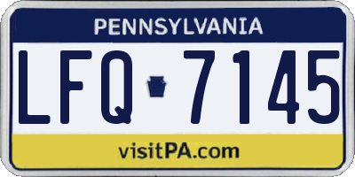 PA license plate LFQ7145