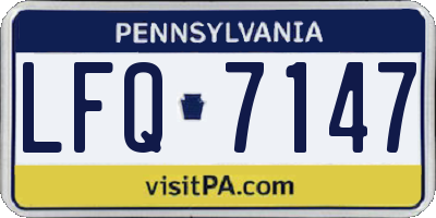 PA license plate LFQ7147