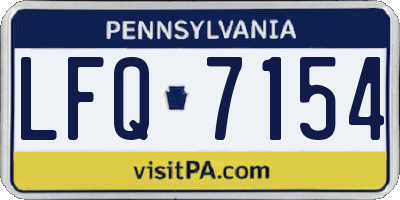 PA license plate LFQ7154