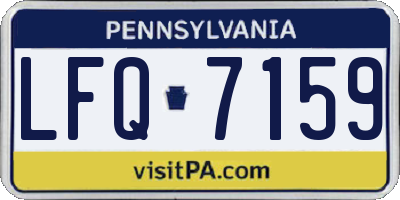 PA license plate LFQ7159