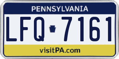 PA license plate LFQ7161