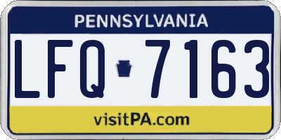 PA license plate LFQ7163