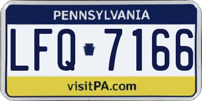 PA license plate LFQ7166