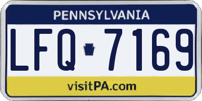 PA license plate LFQ7169