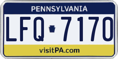 PA license plate LFQ7170