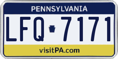 PA license plate LFQ7171