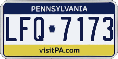PA license plate LFQ7173