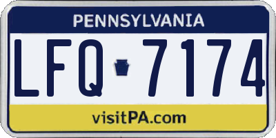 PA license plate LFQ7174