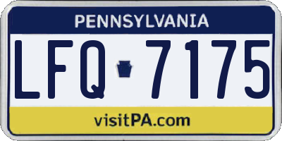 PA license plate LFQ7175