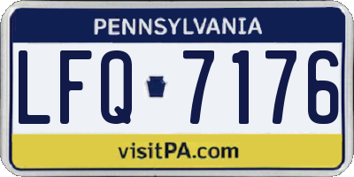 PA license plate LFQ7176