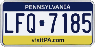 PA license plate LFQ7185